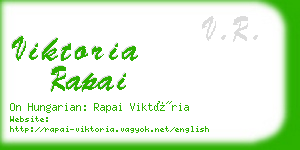 viktoria rapai business card